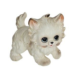 Vintage Josef Originals Persian Kitten Walking Figurine White Cat